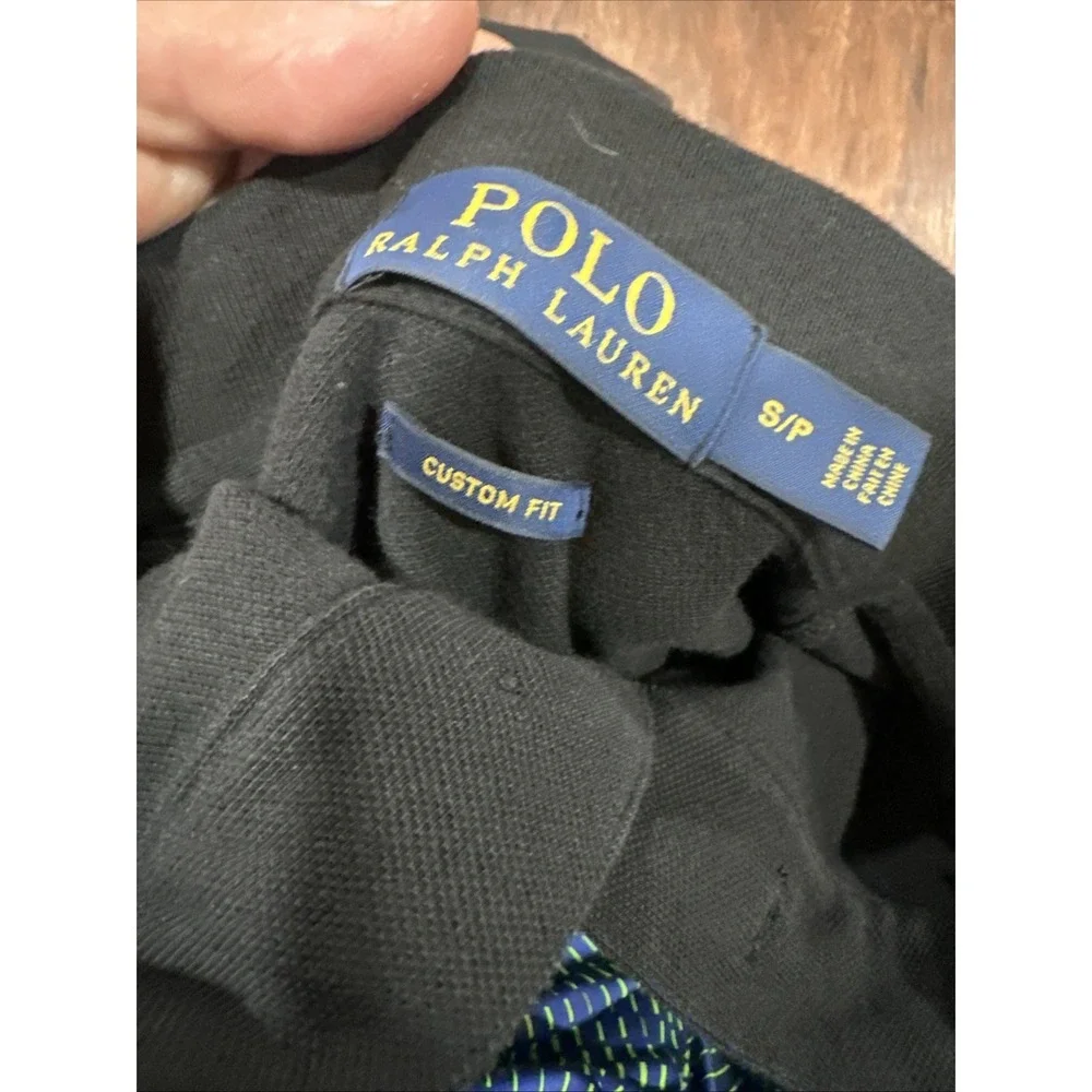 Ralph Lauren Polo Shirt Black #3 United States Pony USA Tee Jersey Rare Size S